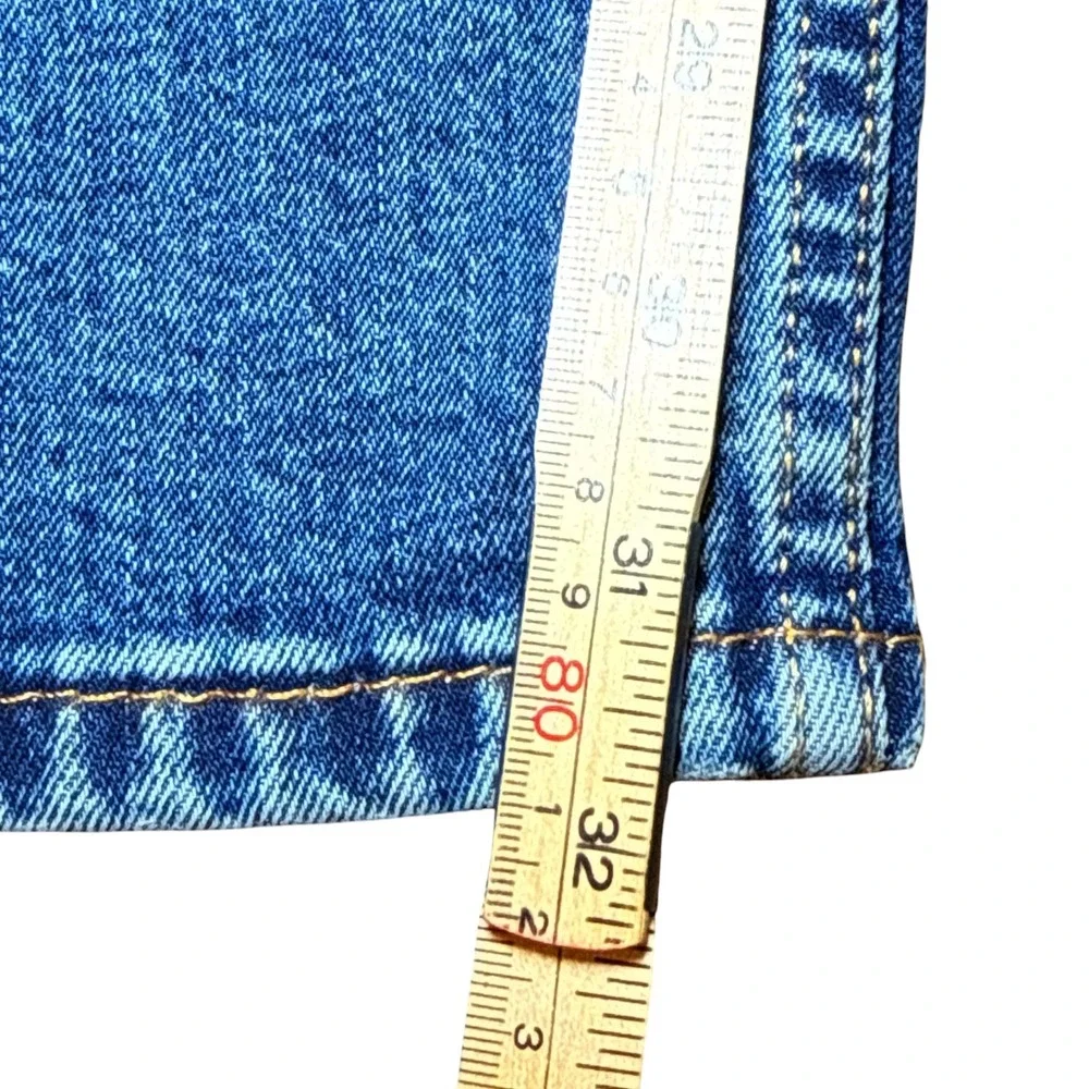 Levis 505 Regular Fit Stretch Jeans Mens 44x32 Blue Straight Leg Denim 005051454
